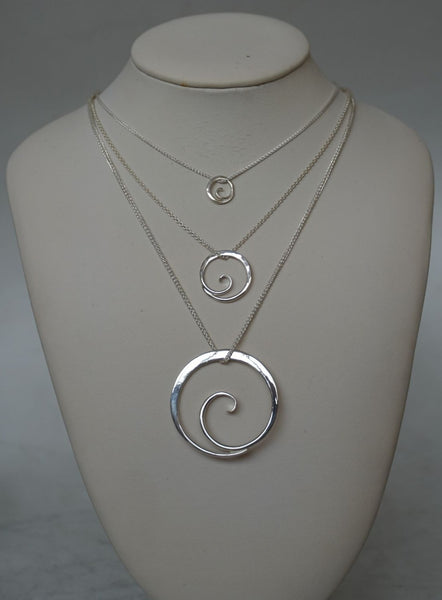 Tiny Floating Wave Necklace