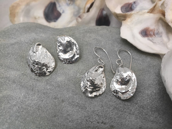 Two Halves Oyster Dangle Earrings